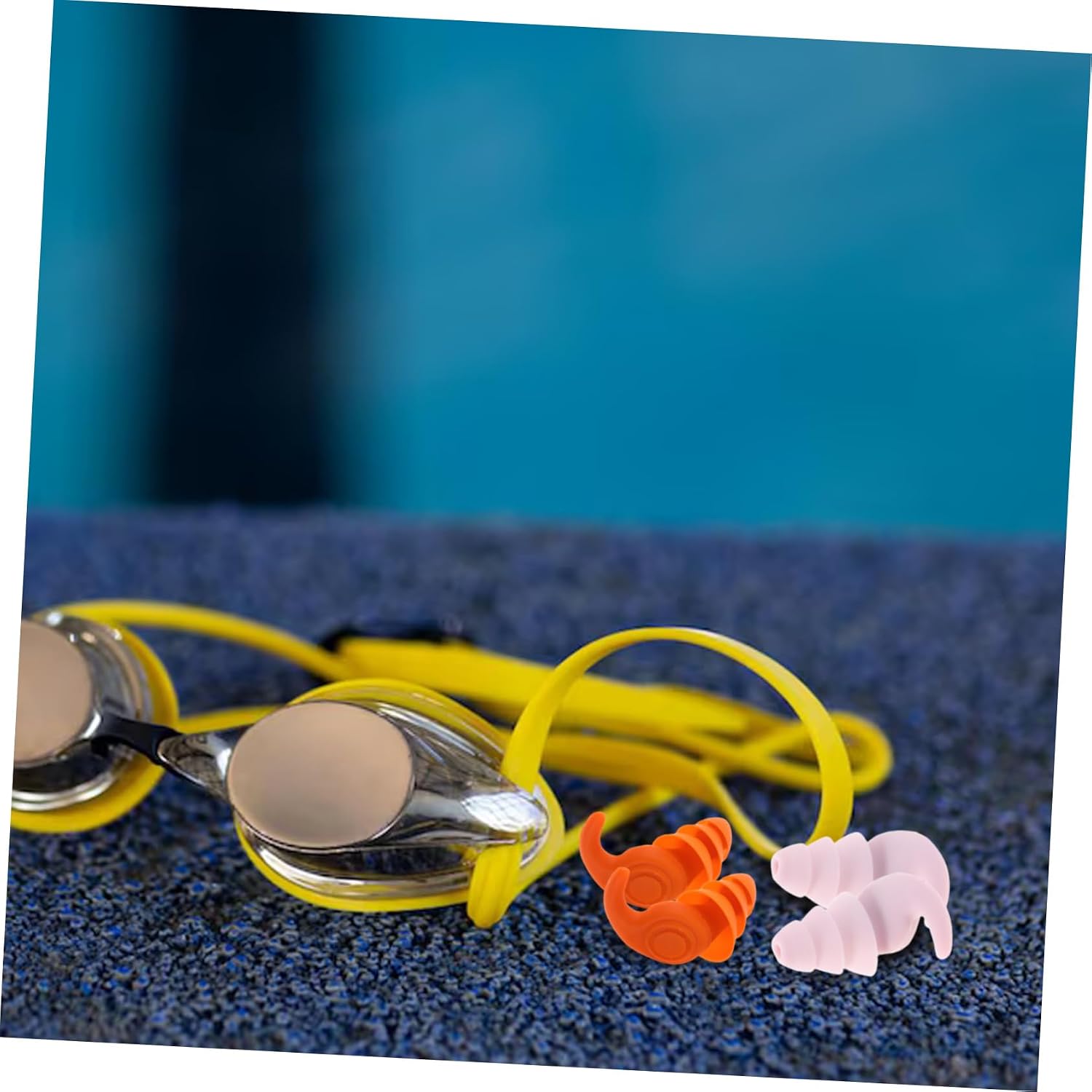 Mipcase 3pairs Reusable Silicone Earplugs for Swimming and Sleeping Noise Reduction Ear Protection for Bathing Surfing and Studying