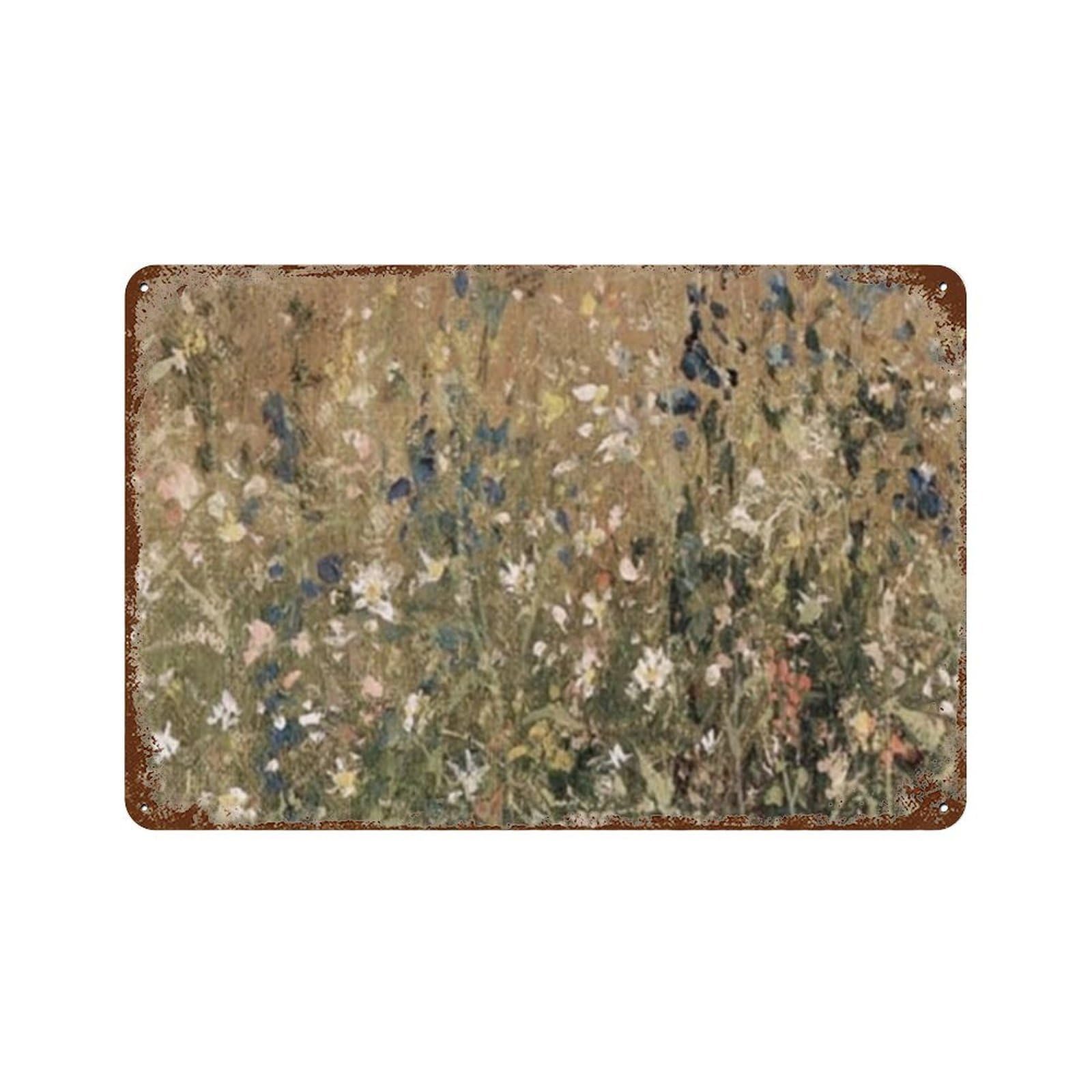 xiaoxiaoshen Country Style, Wildflower Field Wall Decor Art Metal Tin Poster Modern Home Decor Art Home Bar Shop Decorations Vintage Sign 20x30cm