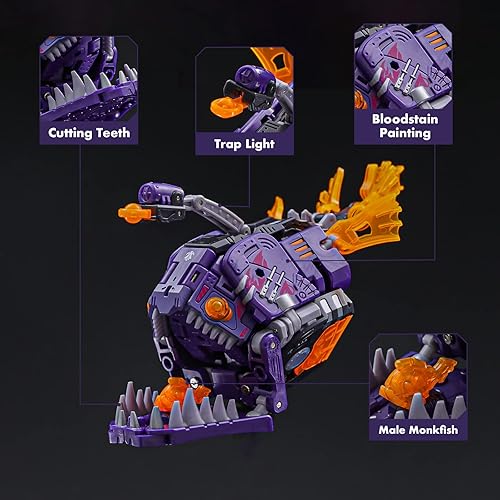 Miniatura 5 de 52TOYS Juguete de deformación BEASTBOX Series BB-42KR KHARON, robot deformación juguetes para regalo de niño de 8 años, figuras de acción de peces