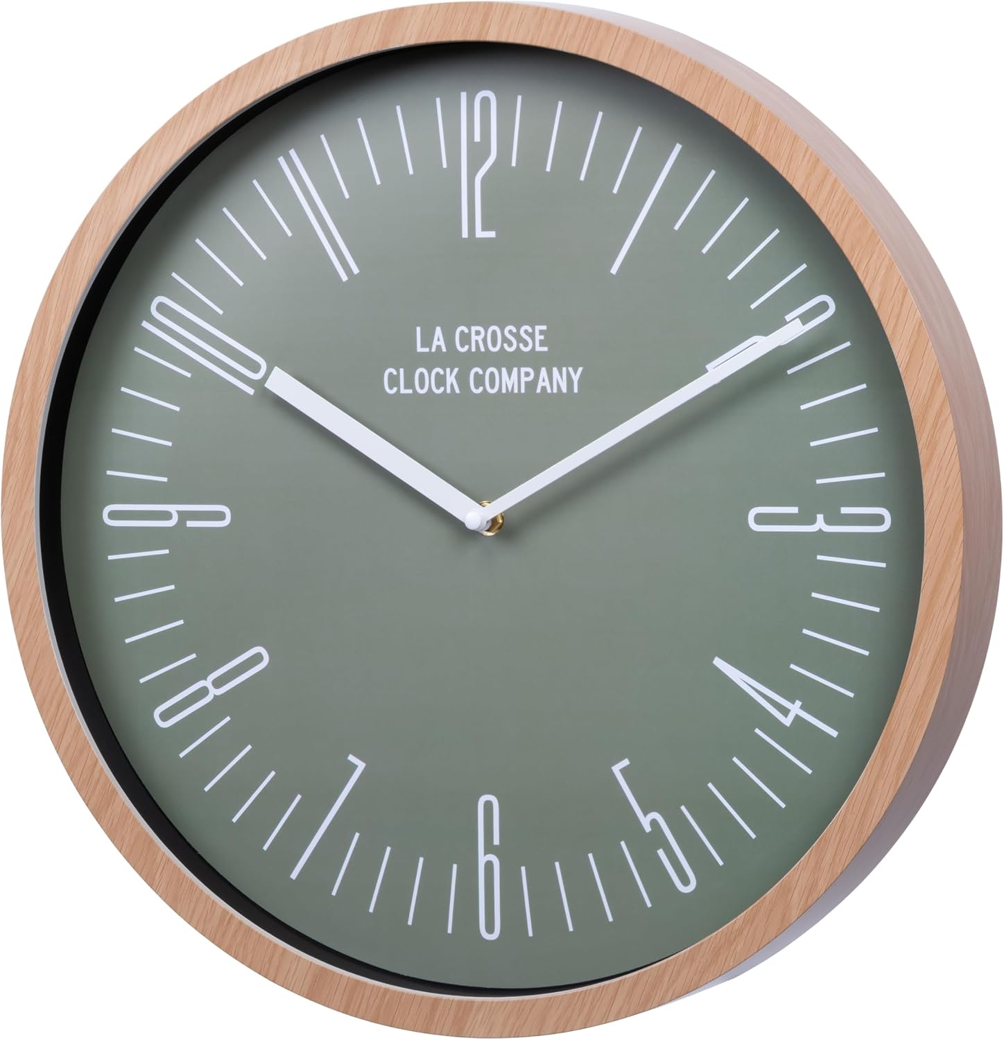 La Crosse Clock 404-3041D 16-inch Ellwood Analog Quartz Wall Clock