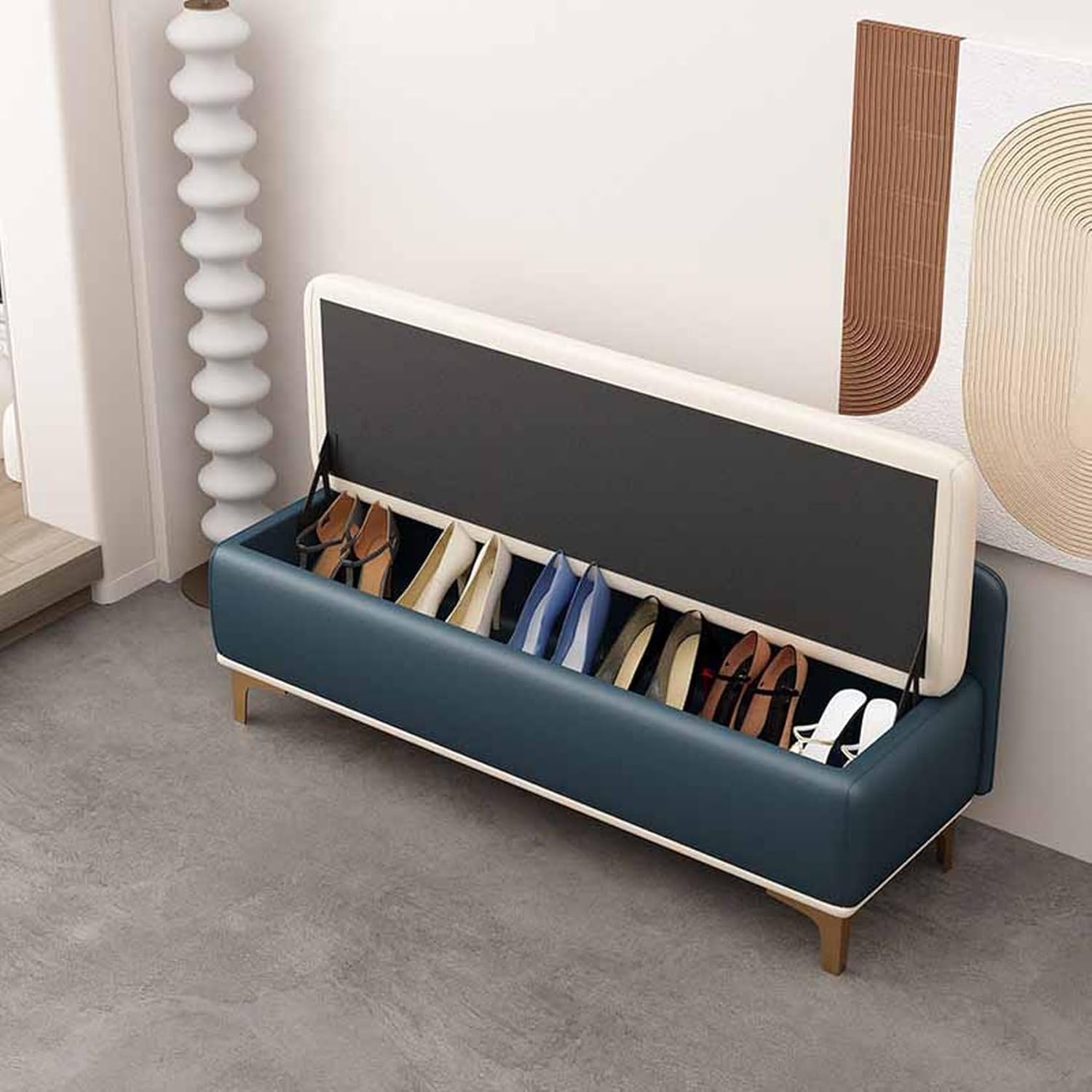 棚付き自立式コートラック - カーボンスチール製ホールツリーとアクリル製ドア - 玄関や寝室の収納に最適な 衣類ラックオーガナイザー ハンガーラック  キャスター付 ワイドタイプ Sled 幅90cm （ コートハンガー ポールハンガー 洋服掛け ハンガー掛け キャスター付き ...