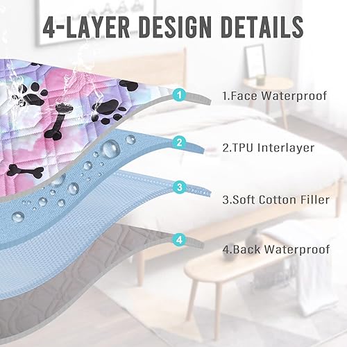 Miniatura 4 de Funda de cama para perros para mascotas, mantas para protección de sofá, fundas de cama impermeables, protector de muebles para perros, protector de