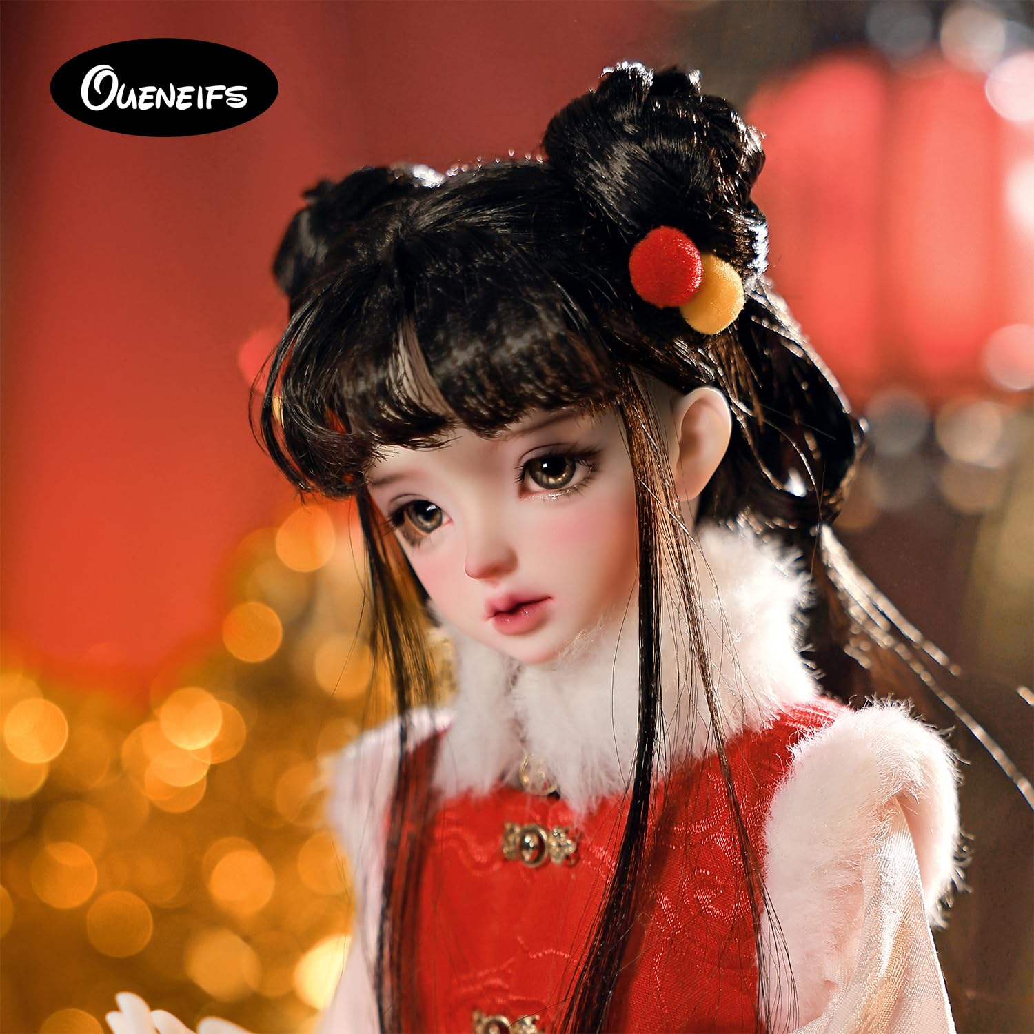 Oueneifs 1/4 Bunton C Bjd Puppe Fullset Frühling Festival Stil Harz Spielzeug langes glattes Haar (ohne Frisur)