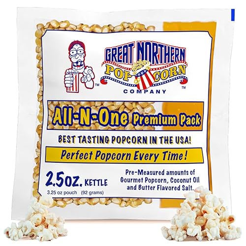 1 caja (12) de paquetes de pochoclo de 6 onzas Great Northern Popcorn, porción para película