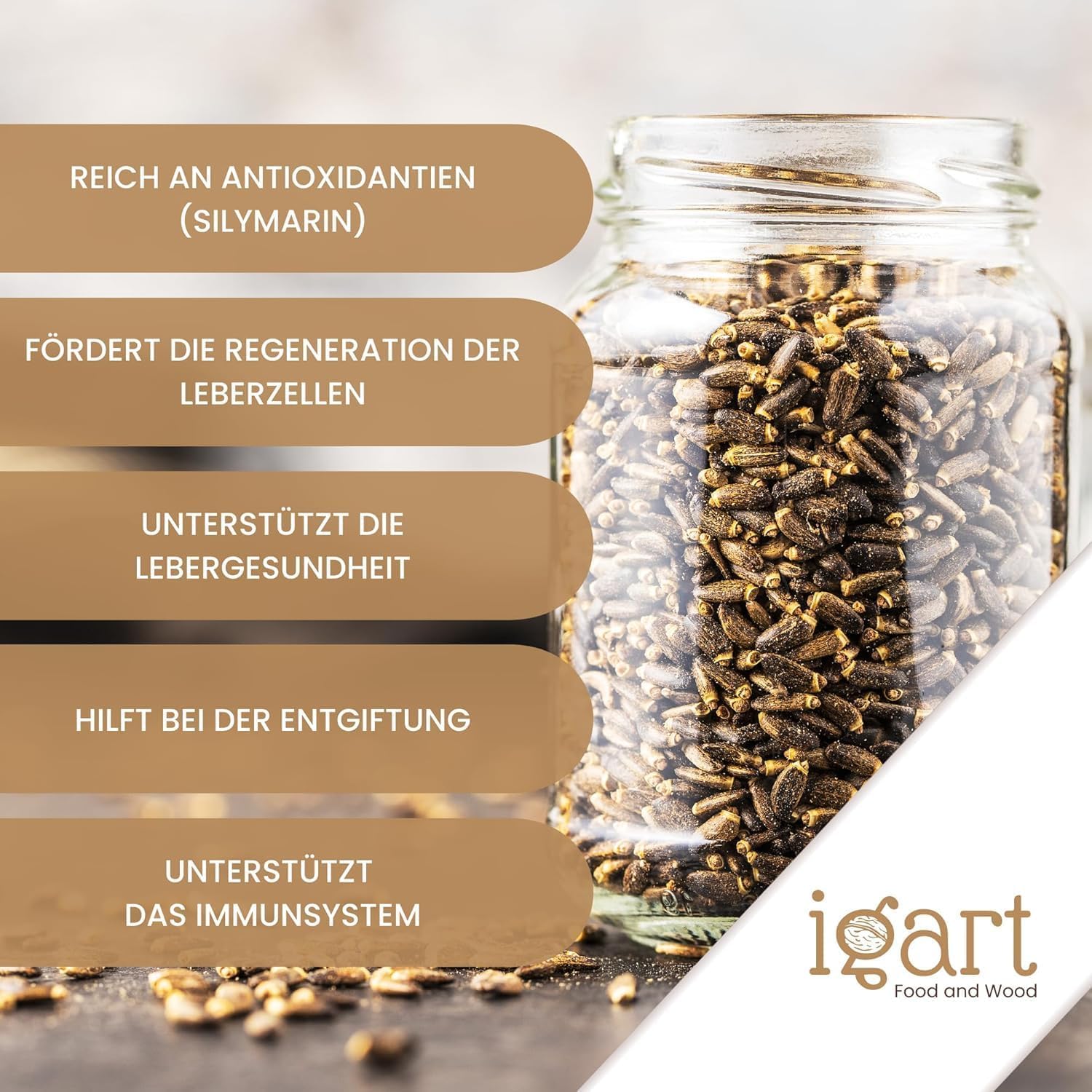 Mariendistelsamen gemahlen 5kg 5000g, Samen Pulver, Mariendistel natürlich für Tee, Mariendisteltee, Kräutertee, Milk Thistle, Silybum marianum