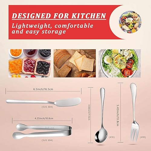 Miniatura 3 de Juego de cuchillos esparcidores de queso, 16 piezas, accesorios de charcutería, cuchillos de acero inoxidable para servir (plata)