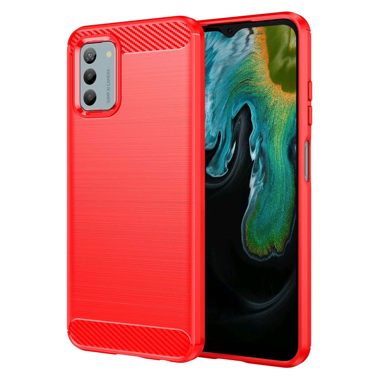 SCL Handyhülle Für Nokia G22 – Carbon Design, Stoßfest, Blau, TPU