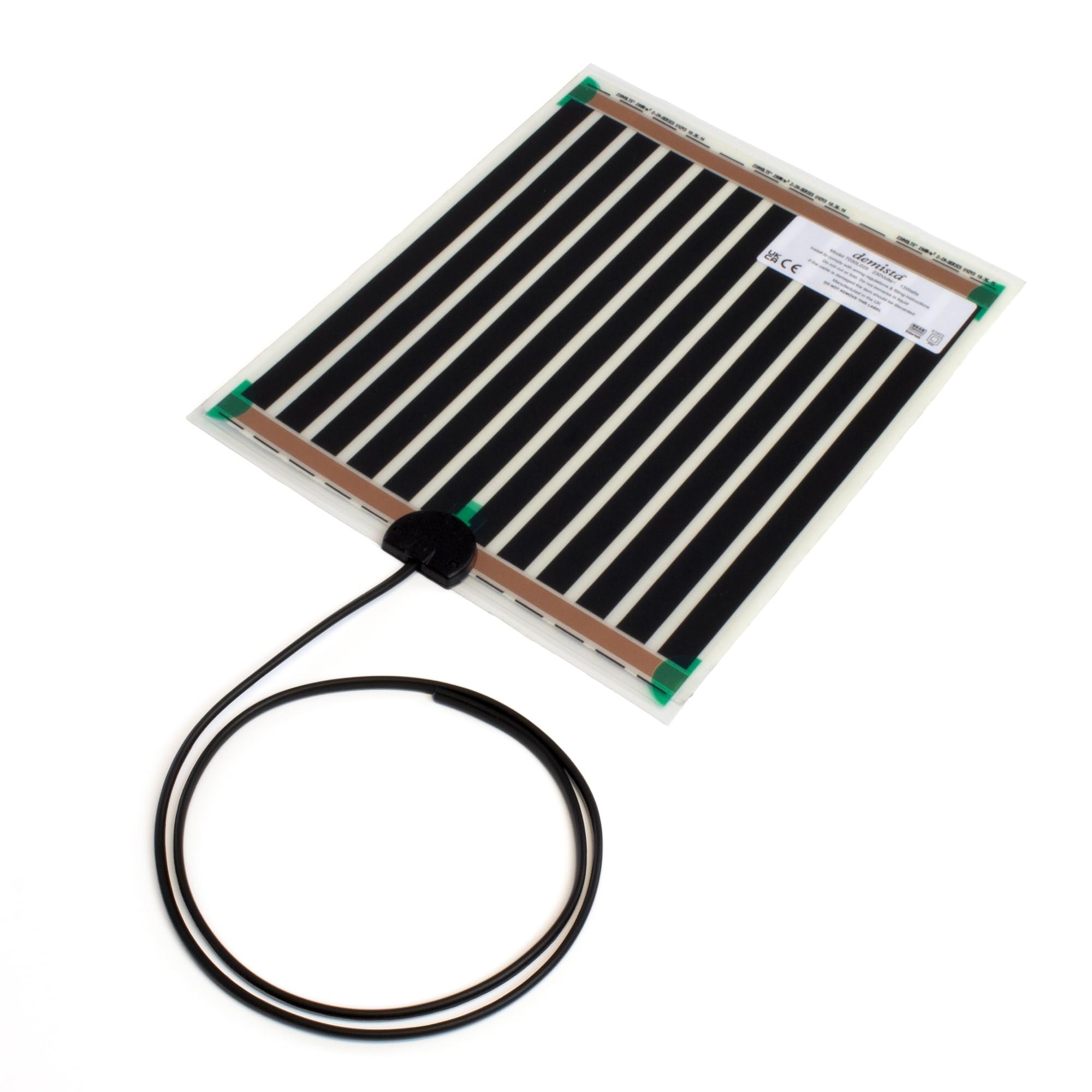 Kudos-Trading Black Mirror Heater Demister Pad Heated Mist Free Bathroom Makeup Shaving Demista Ip44 Rating Mirror Defogger Anti-Fog Easy To Clean Self-Adhesive No More Steam. (Mh 7010 300 X 250Mm).