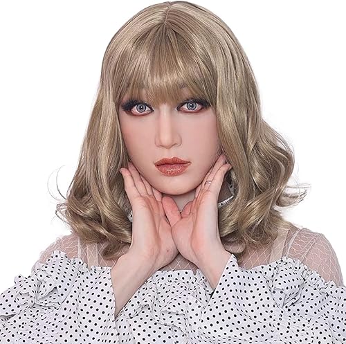 Painted female mask, Gift For Her Handmade female Painted Realistic Silicone Mask for Cosplay, Feminism mask