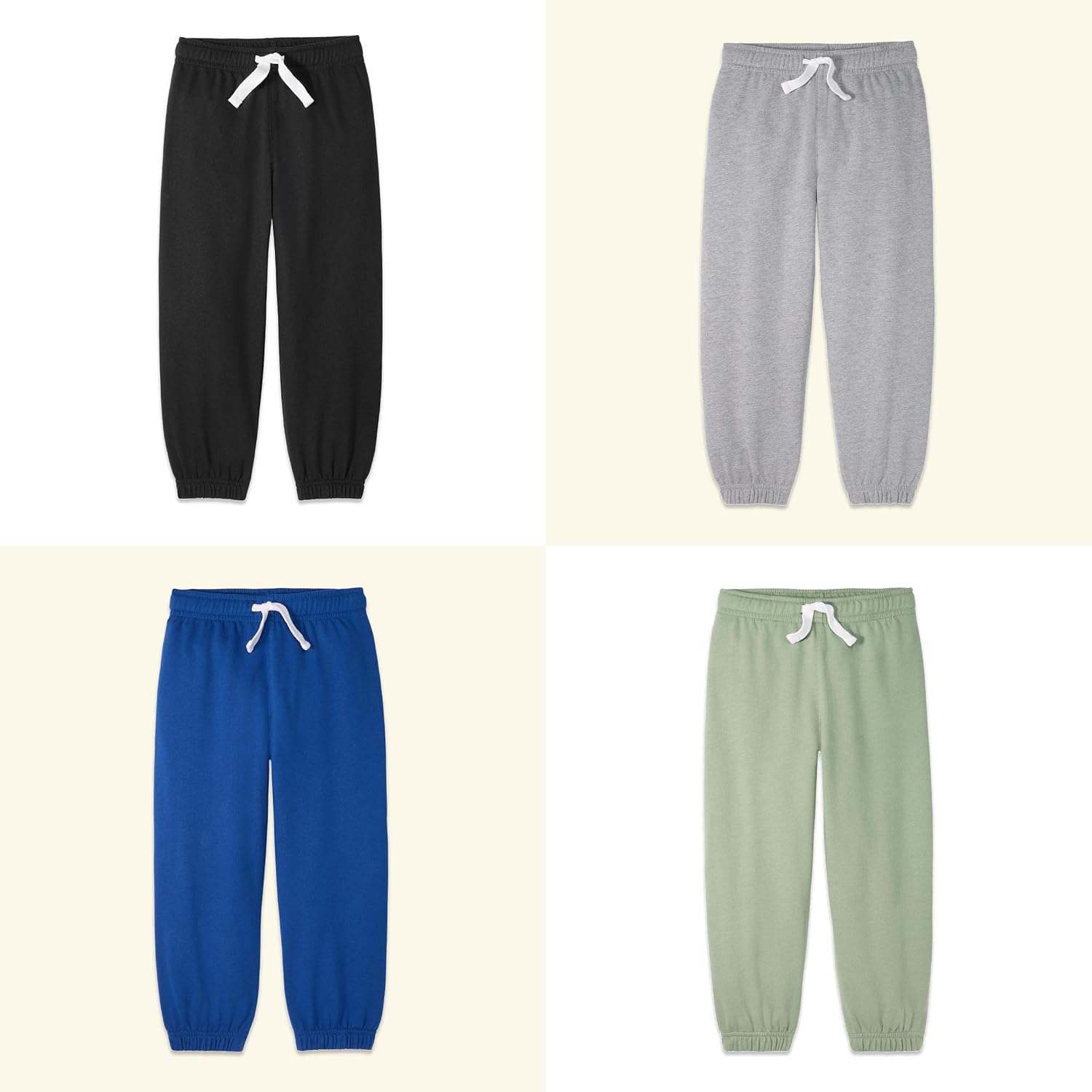 Garanimals Baby & Toddler Boy Jogger Pants - Machine-Washable Kid's Clothes - Size 0-6T - 4 Pack