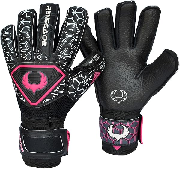 Renegade GK Triton Goalie Gloves - Adult, Youth, Kids (Sizes 5-11, 3 Styles, Level 2) Pro-Tek Fingersaves & Durable 3.5+