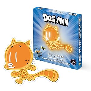 Officially Licensed Cat Kid UV Painted LED Neon Light Inspired Wall Art, Vibrant Kids Room Decor, Superhero-Themed Night Light, Gift for Dog Man Book Fans (15 * 12.8")