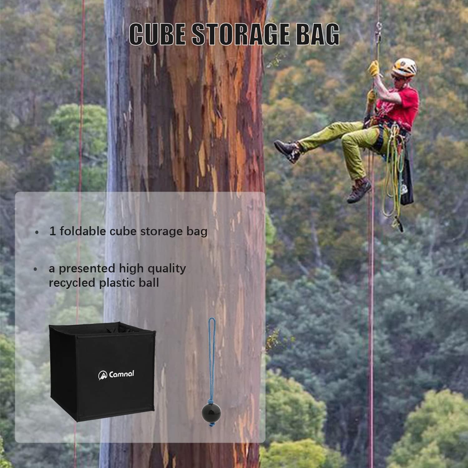 Kletterseiltaschen, faltbare Taschen für Seil und Werkzeuge, praktische Baumklettern, Baumpfleger, Wurfschnur, Würfel, Aufbewahrungstasche, Anzug für Outdoor-Kletterwerkzeuge und Zubehör