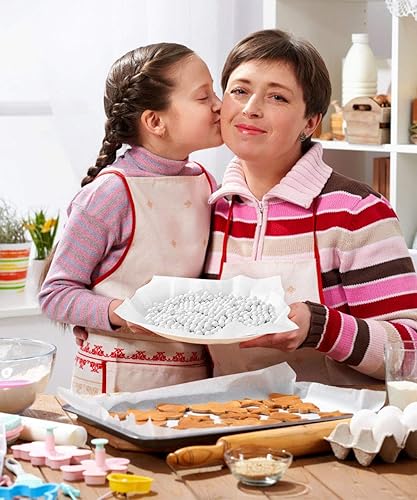 Miniatura 7 de wtisan Pesas de cerámica reutilizables para tartas de 0.394 pulgadas (0.394 in), peso de corteza de pastel de cerámica natural con una caja de