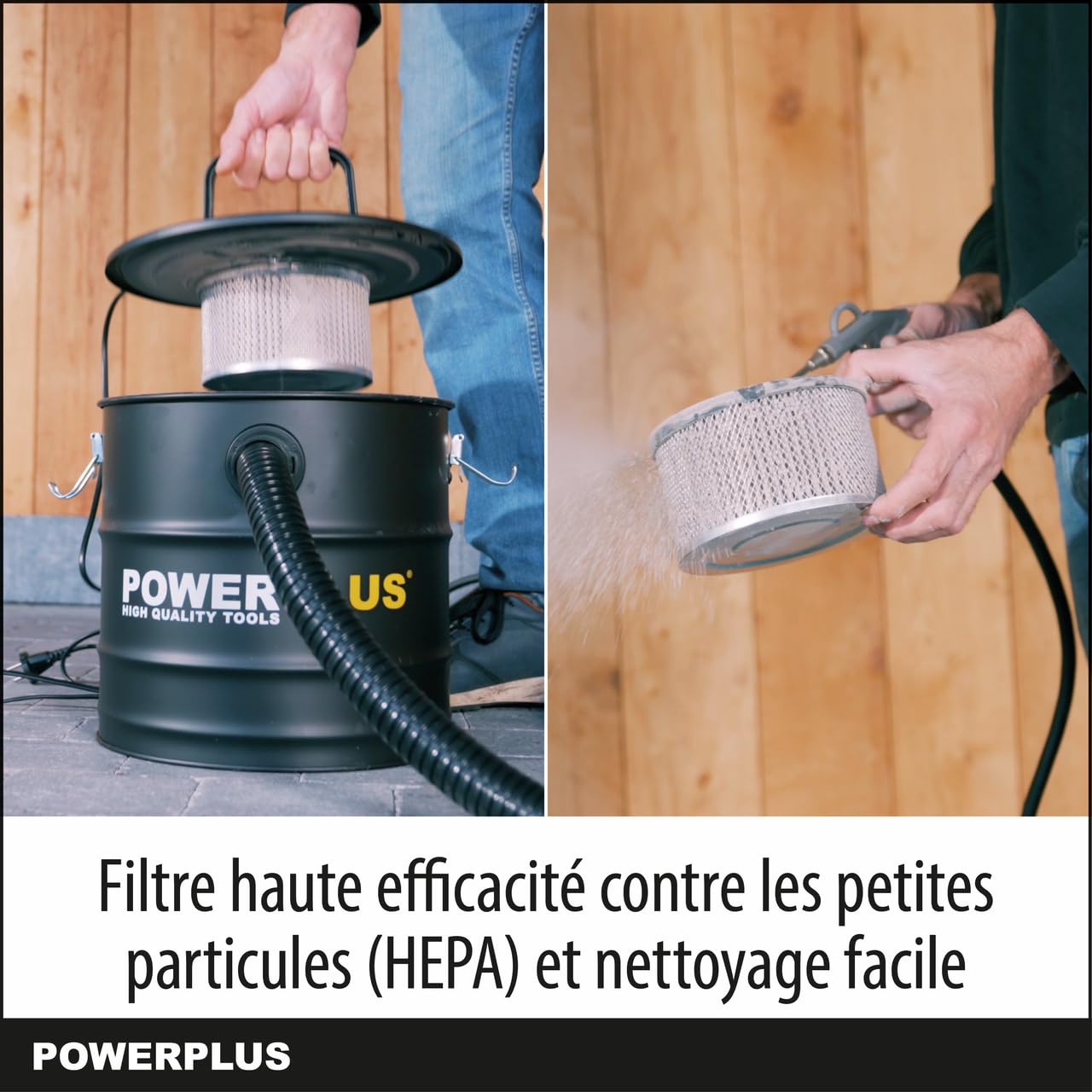 VARO Powerplus Vide Cendres POWX3013 - Aspirateur de Cendre de 1600 W - avec Réservoir de 20 l, Filtre Exclusif