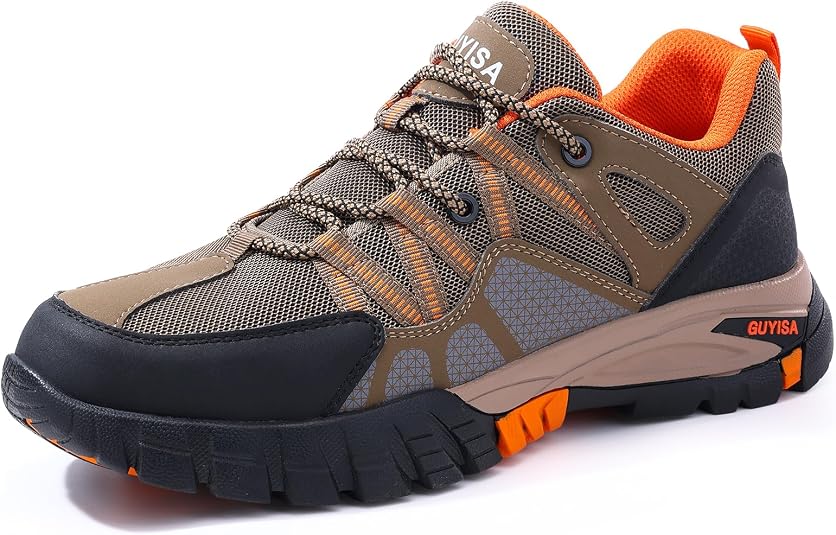 Steel Toe Men's Work Shoes with Non-Slip, Lightweight Design