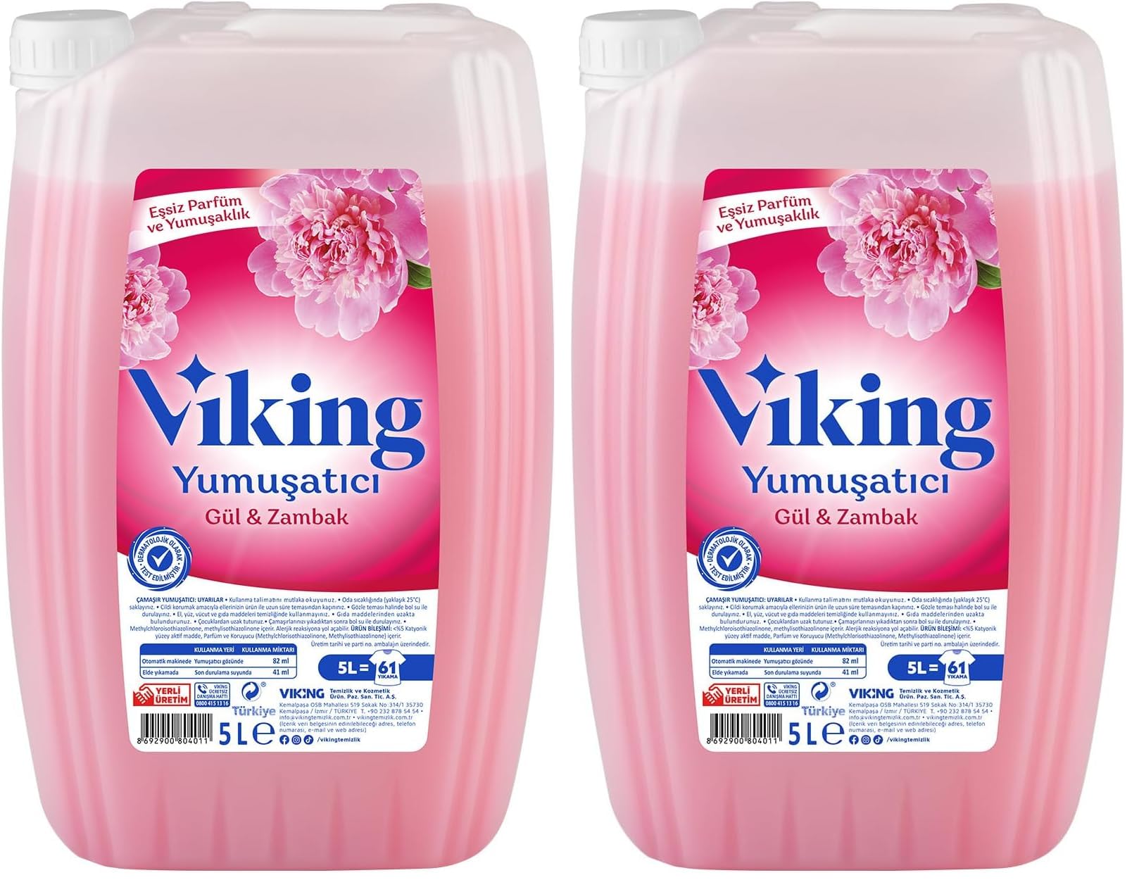 Çamaşır Yumuşatıcısı Gül & Zambak 5 Litre 1 Adet (2 paketi)