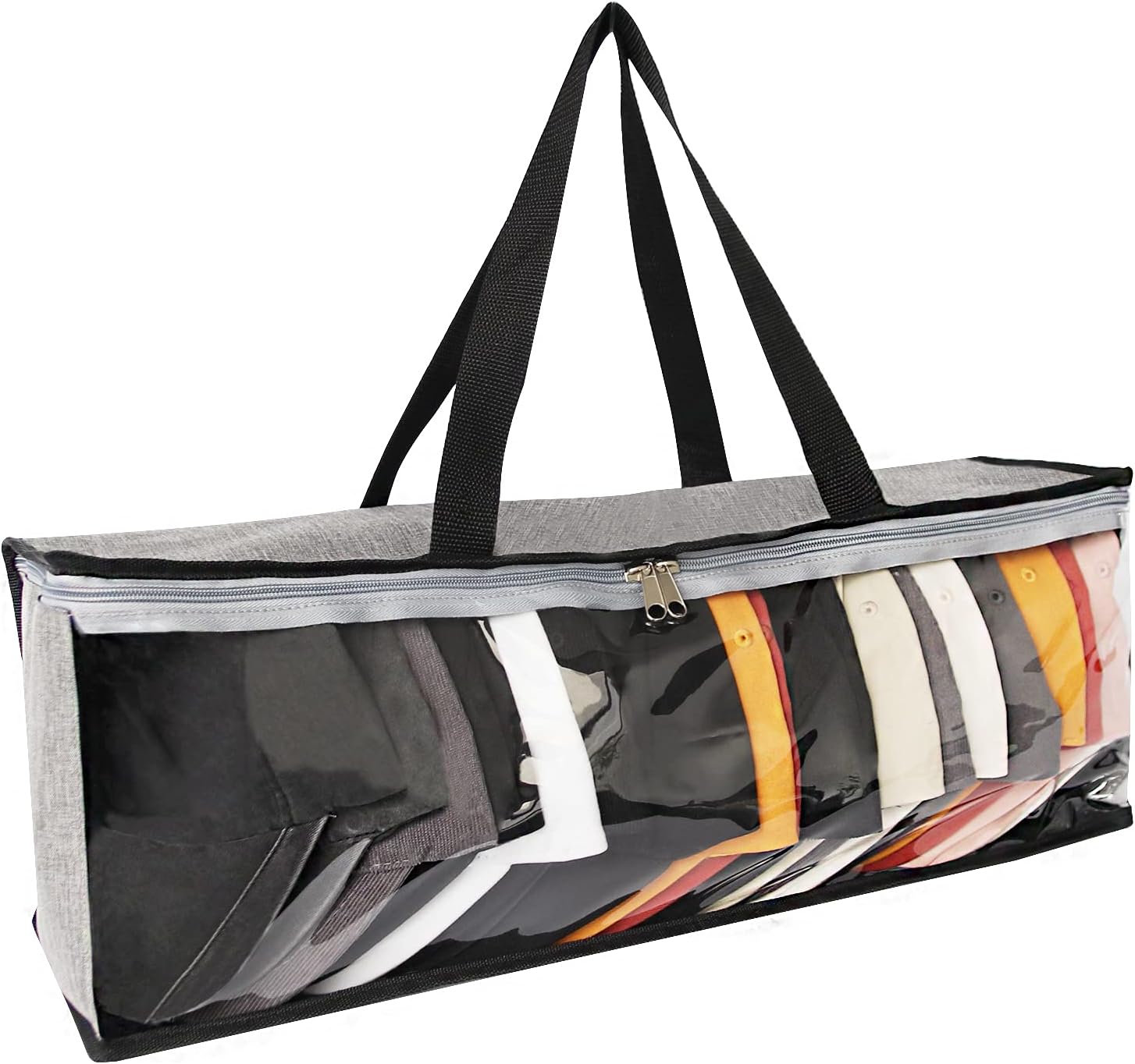 ARTWIND Hat Organizer, Hat Storage for Baseball Caps, Grey Hat/Cap Holder Case, Holds Up to 20 Hats, Zipper Closure Portable Cap Storage Bag
