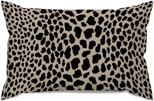 Vista 591 de ArogGeld Chinoiserie - Funda de cojín con estampado de leopardo y guepardo fucsia, con manchas de animales de vaca, color rosa oscuro, decoración