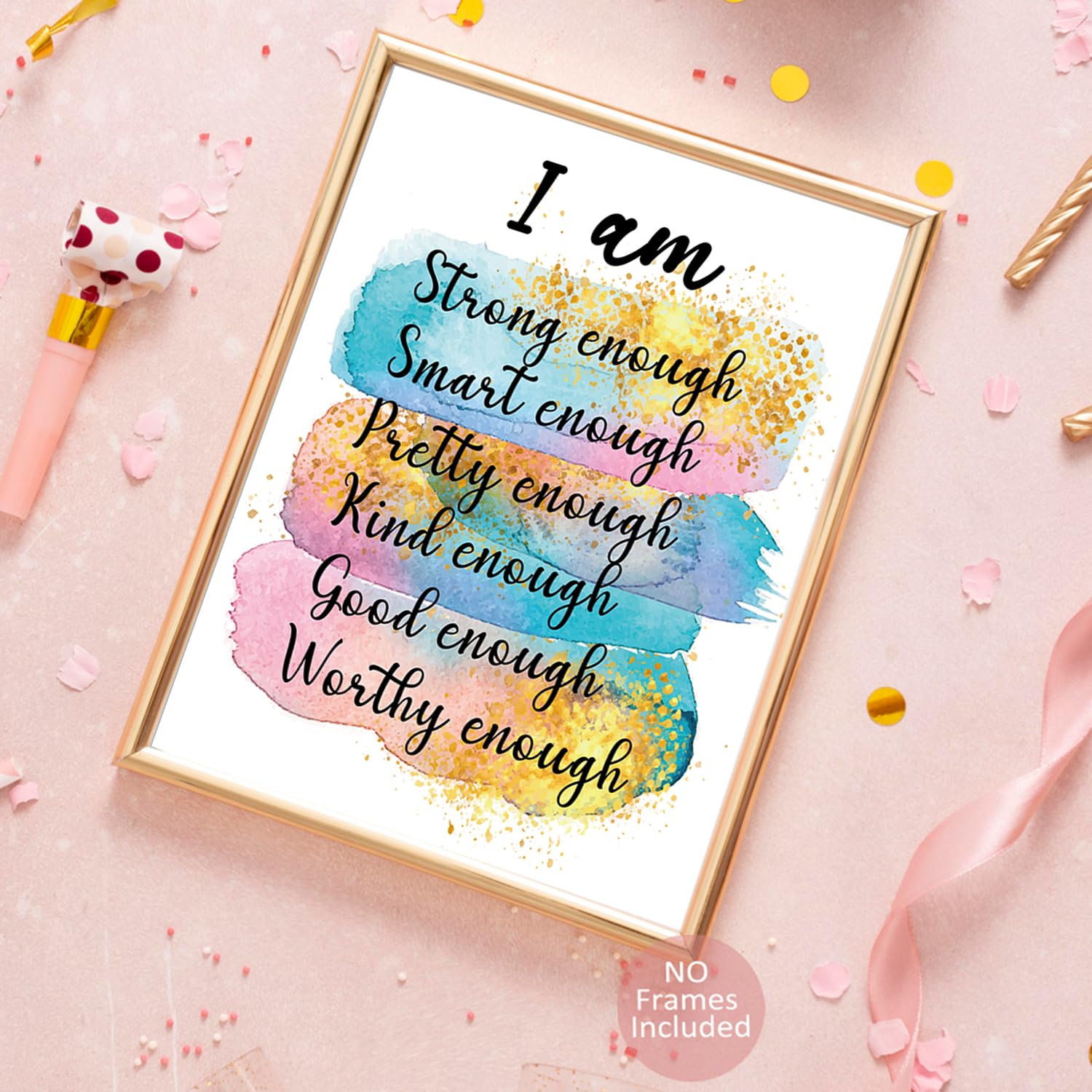 Inspiradoras afirmaciones positivas para decoración de pared, fomentando la superación personal, citas motivacionales, impresiones artísticas para pared, regalos estimulantes para mujeres