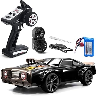 ToyKlepy 1:16 Scale 4WD RC Drift Car with 2.4GHz Remote Control, Rechargeable Batteries, LED Headlights, Shock Absorbers, ... Price In India