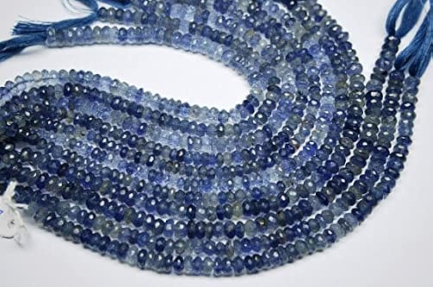 Perles iolite naturelle 6mm saphir d'eau facetté rondelle pour fabrication bijoux DIY