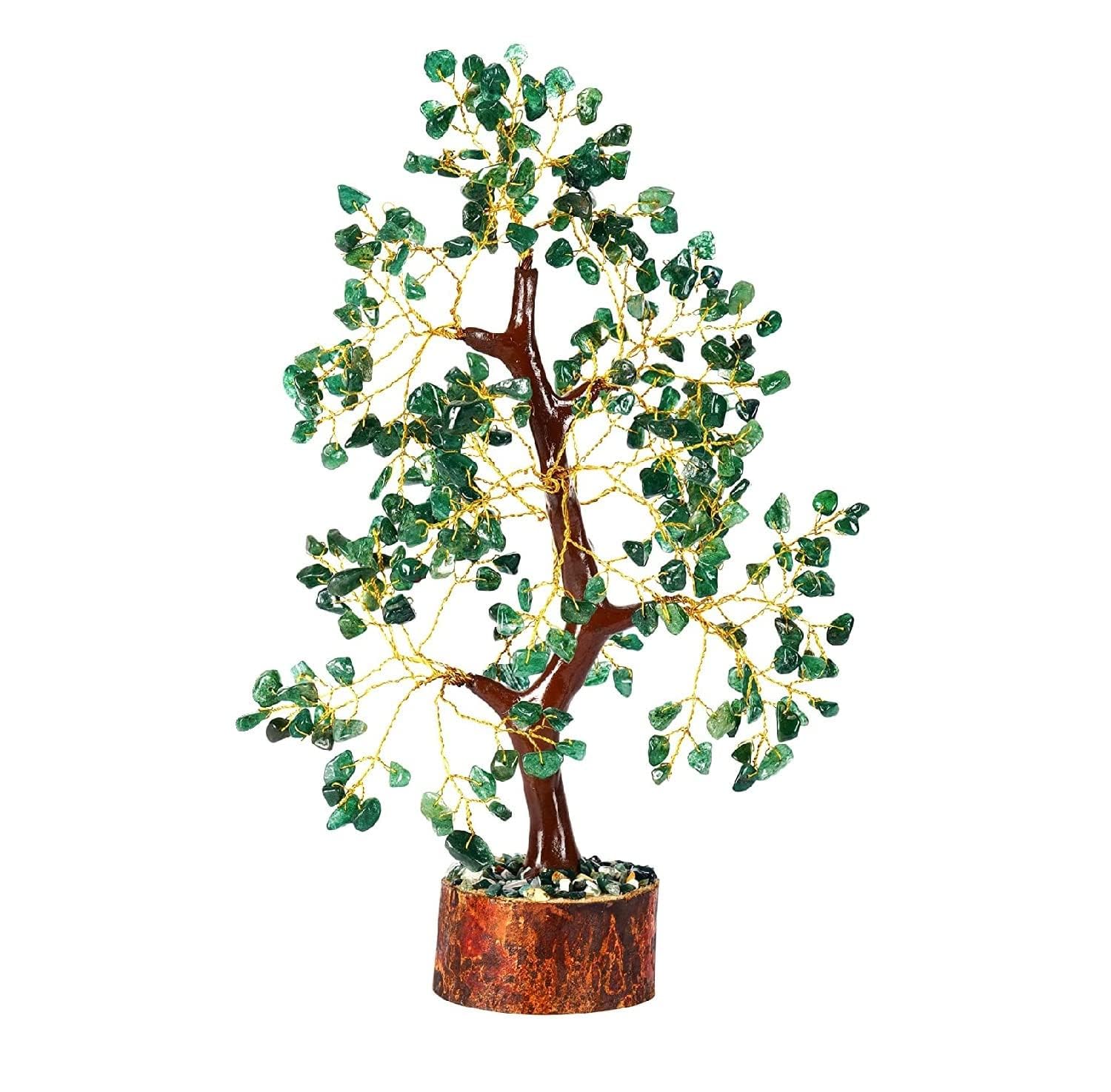 TREEMAISON Crystal Green Aventurine Tree | Size 9-10 Inch | 300 Beads | Positive Energy, Wealth, Meditation, Health, Good Luck | Feng Shui | Home & Office Decor | Gift…