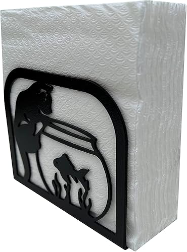 Miniatura 6 de HeavenlyKraft Servilletero de búho para decoración de cocina de búho, servilletero moderno para servilletas de mesa de comedor, servilletero de