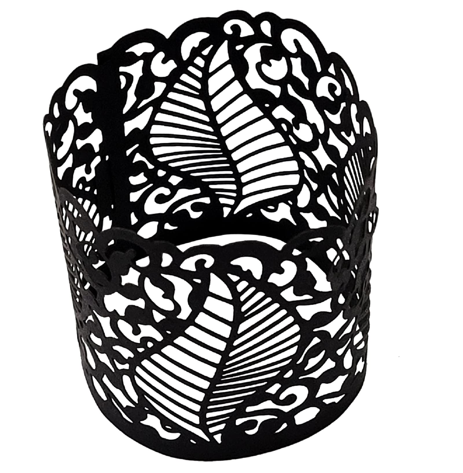 Young Wolf Black 50 Pcs Led Tea Light Candle Tealight Wrap Lampshade Holder For Votive Centerpieces Wedding Birthday Party Baby Shower Set (Black)