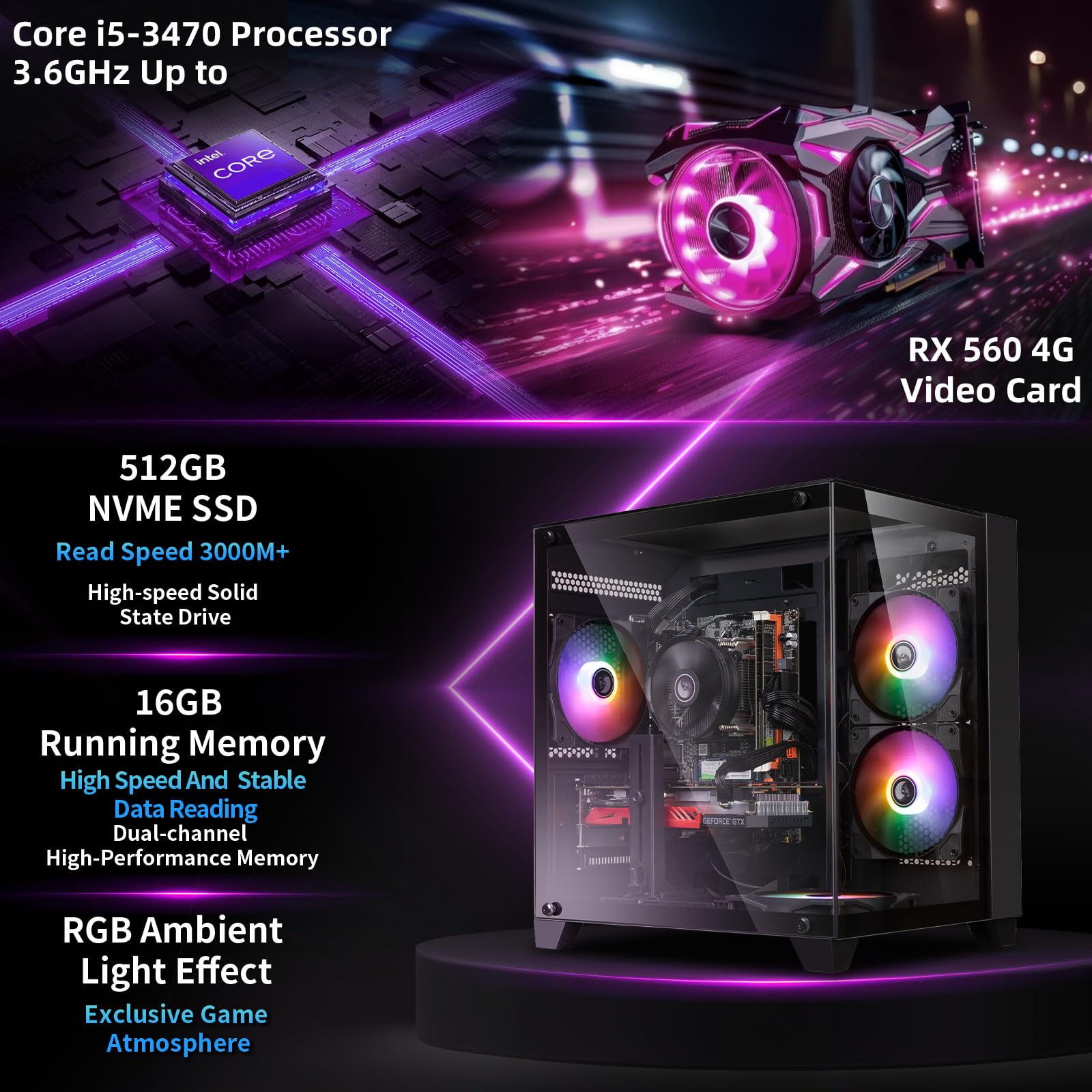 ZER-LON Gaming PC Desktop Computer Review and Deals - Dettaglio