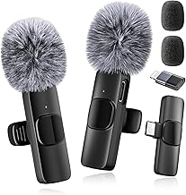 Microfono wireless professionale per iPhone, iPad, Android, mini microfono Lavalier per registrazione video, registrazione cristallina con USB-C per Vlog YouTube Tiktok Podcast Interviste