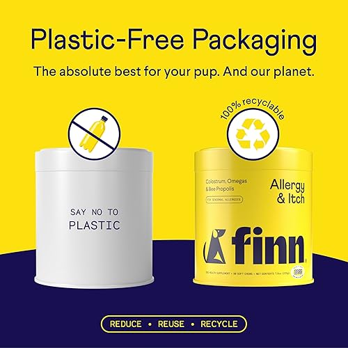 Miniatura 8 de Finn Alergia y picazón para perros | Apoyo diario para picazón en la piel, salud inmunológica y alergias estacionales del calostro, propóleo de