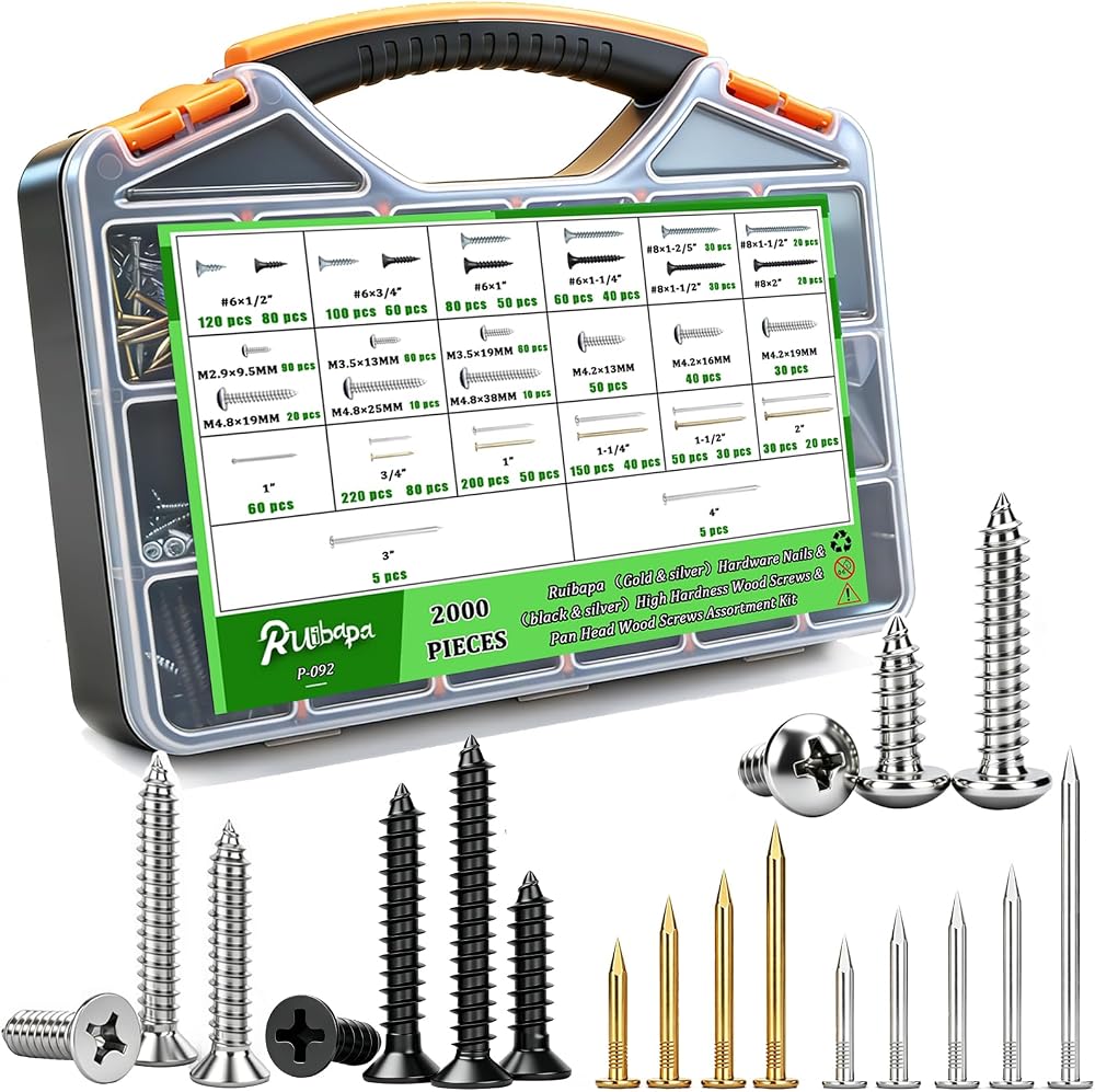 The Ultimate 2000-Piece Hardware Kit for DIY Home Decor and Repairs