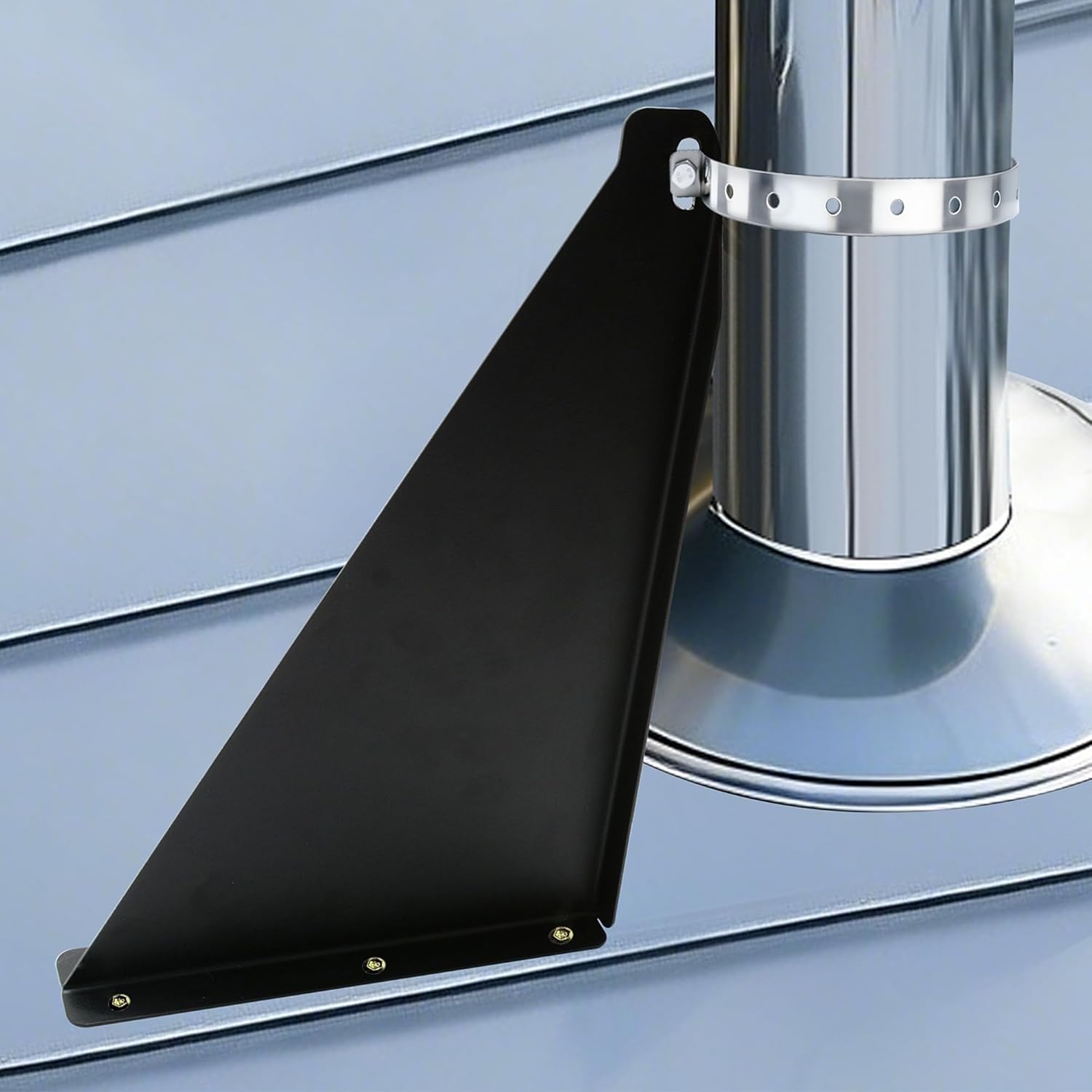 Chimney Support Bracket for Roof or Eaves, Adjustable Fireplace Pipe Wall Bracket, Stainless Steel Stove Pipe Support Hanger for 8-10 Inch Pipes