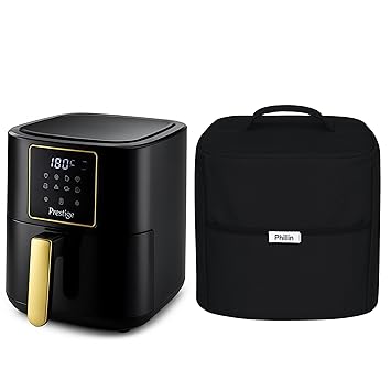 Air Fryer Dust Cover for Prestige Nutrifry Air Fryer 4.5L Only - Waterproof Kitchen Appliance Cover with Handle - Black (13 inch x 12 inch)