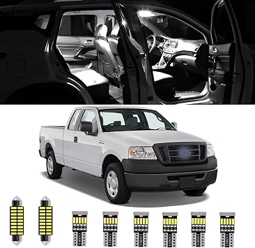 AWALITED 13pcs F150 Interior LED Lights Kit Super Bright LED Map Dome Light Bulbs for 2004 2005 2006 2007 2008 Ford F150 Pickup all models