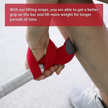 LUXIAOJUN Weightlifting Wrist Straps for Olympic Weightlifting, Powerlifting, Strength Training
