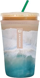 JavaSok Iced Coffee & Cold Soda Insulated Neoprene Cup Sleeve (Ay, Bay Bay!, Medium: 22-28oz)