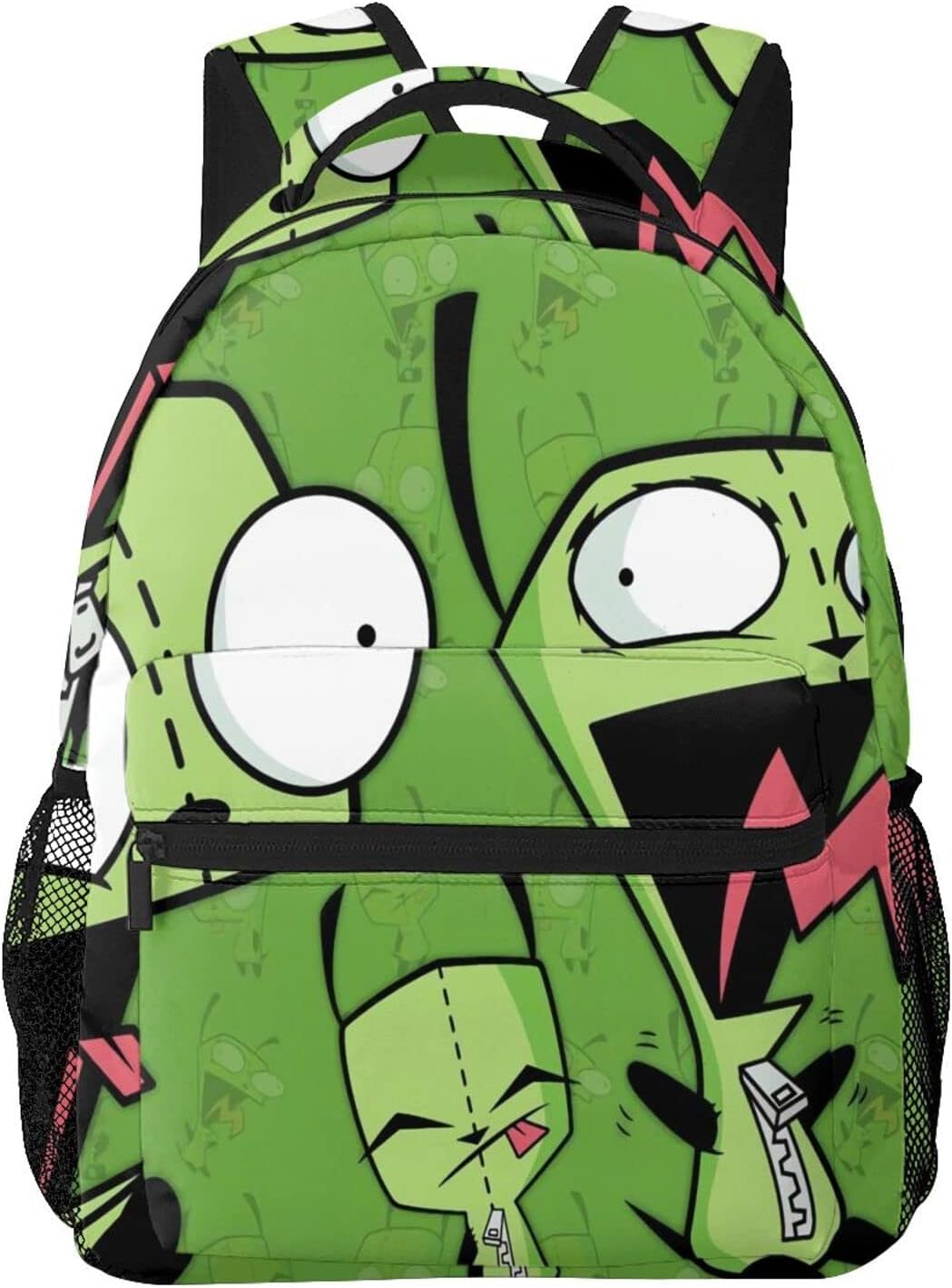 Mochilas Invader Anime Zim Mochila ajustable para laptop Bolsa de hombro doble para mujeres hombres escalada compras trabajo, Negro -, Mochilas