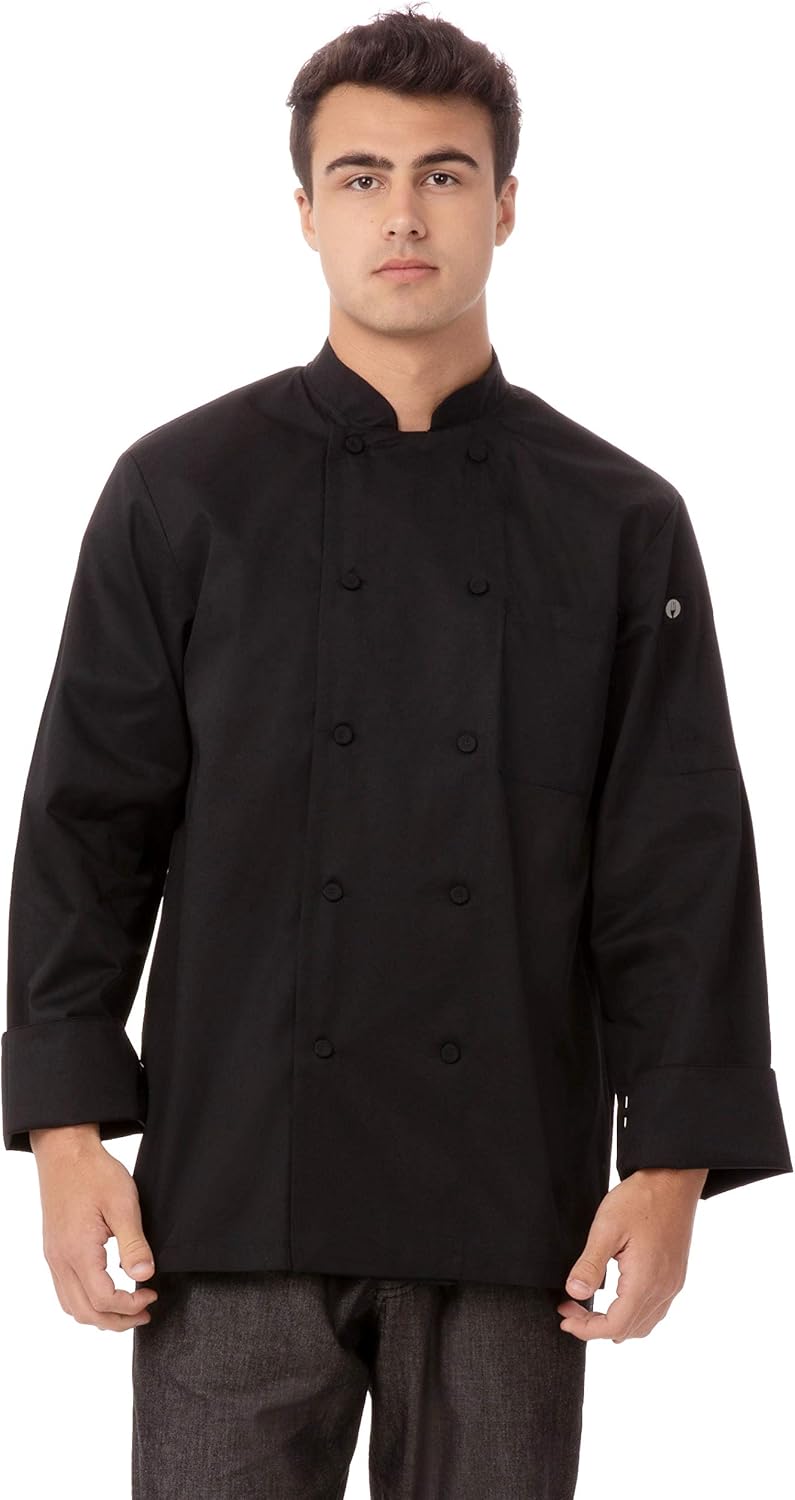 Chef Works Men's Calgary Cool Vent Basic Chef Coat: Clothing, Shoes & Jewelry