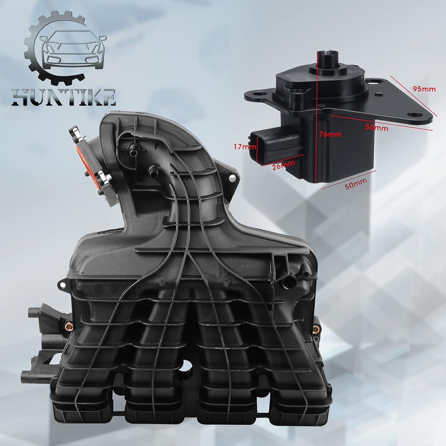 Engine Intake Manifold w/Flow Control Valve Compatible with 2007-2017 J'eep Patriot Compass 2007-2009 Chrys-ler Sebring 2007-2011 D-odge Caliber Avenger Journey Part# 4884495AK 911-902