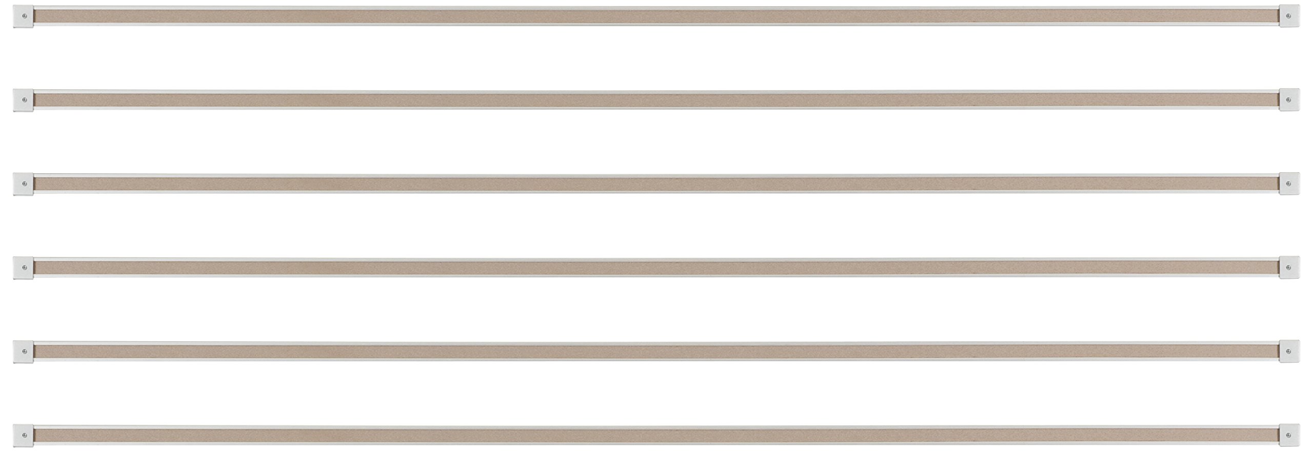 Best-Rite 1-Inch Map Rail, 6-Feet, Set of 6 (522G)