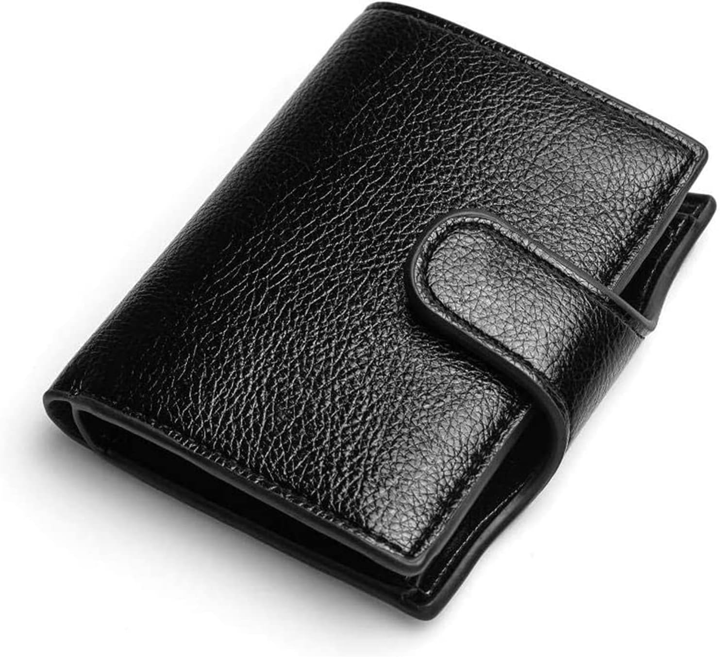 Wallet Women Small Unisex Vintage Solid Money Bag Leather Men Card Holder Smart Slim Ladies Card Case wallet(YM0008 Red)