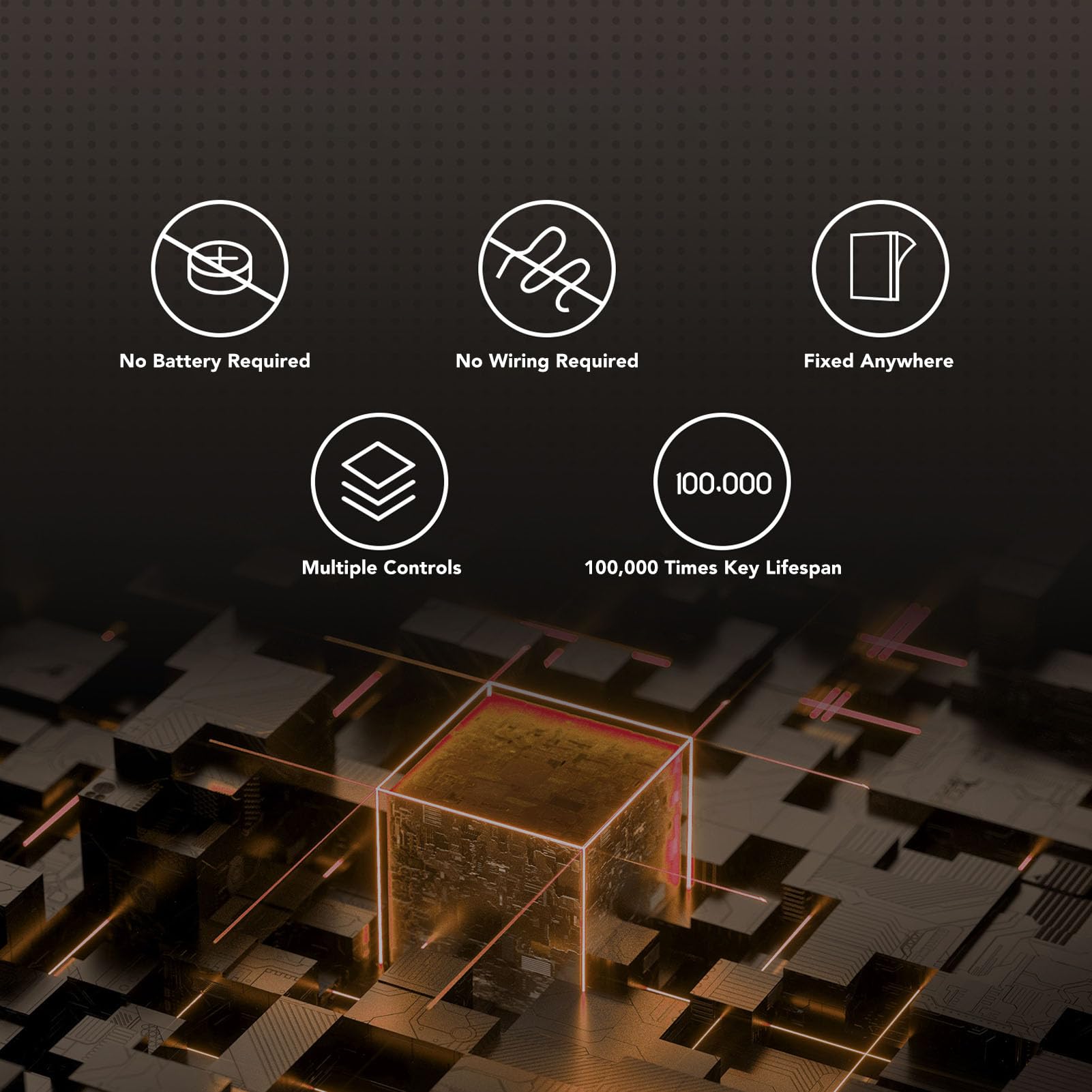 Interrupteur WiFi, Commutateur Mural ZigBee et Contrôleur d’Éclairage 2 Voies Auto-Alimenté avec Commande par APP, pour Lampes et Éclairage Connecté de Maison et Bureau