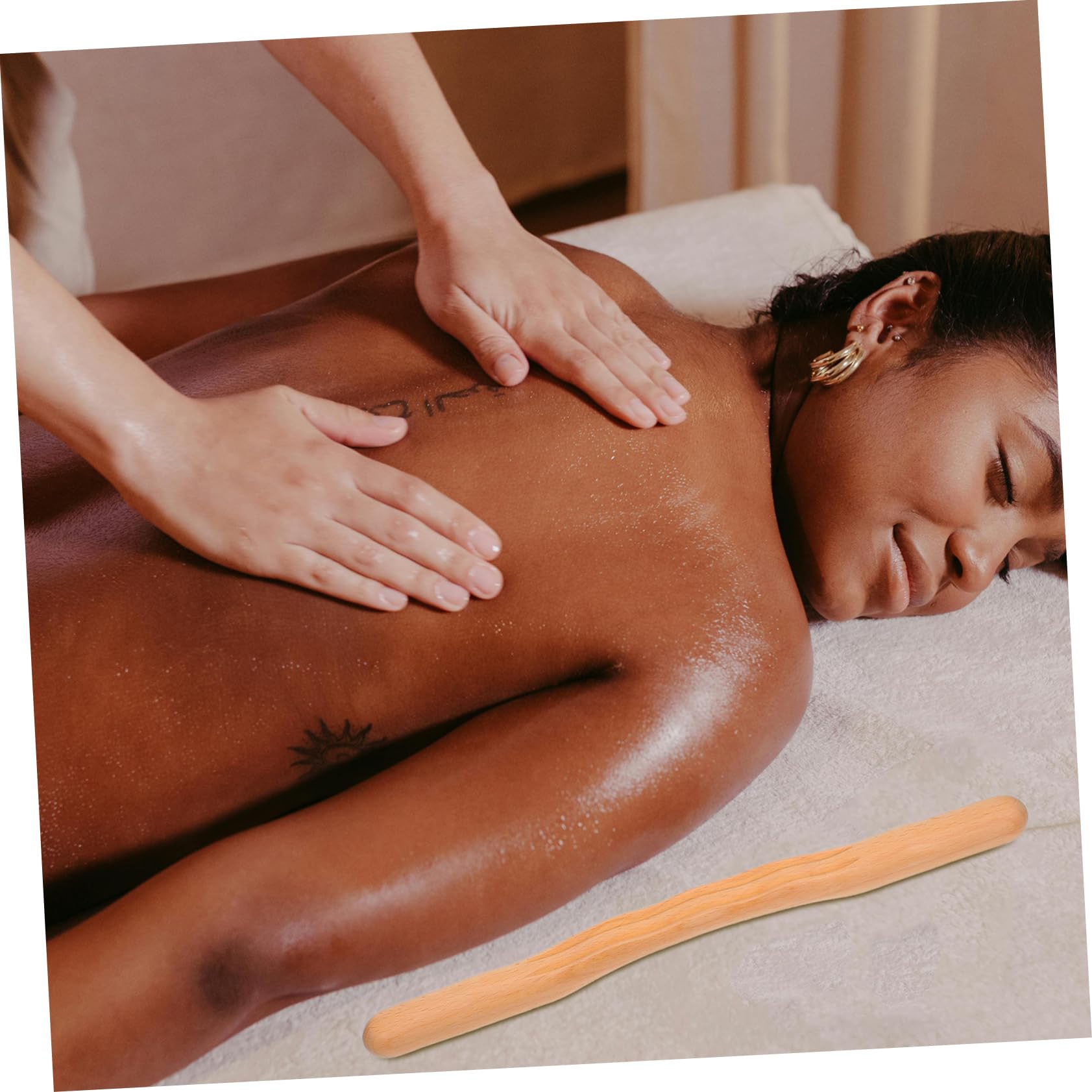 Ipetboom 4piezas Herramienta De Masaje De Madera Bastón De Masaje y Masajeador De Pies Para Relajación Corporal Para Aliviar La Tensión Muscular