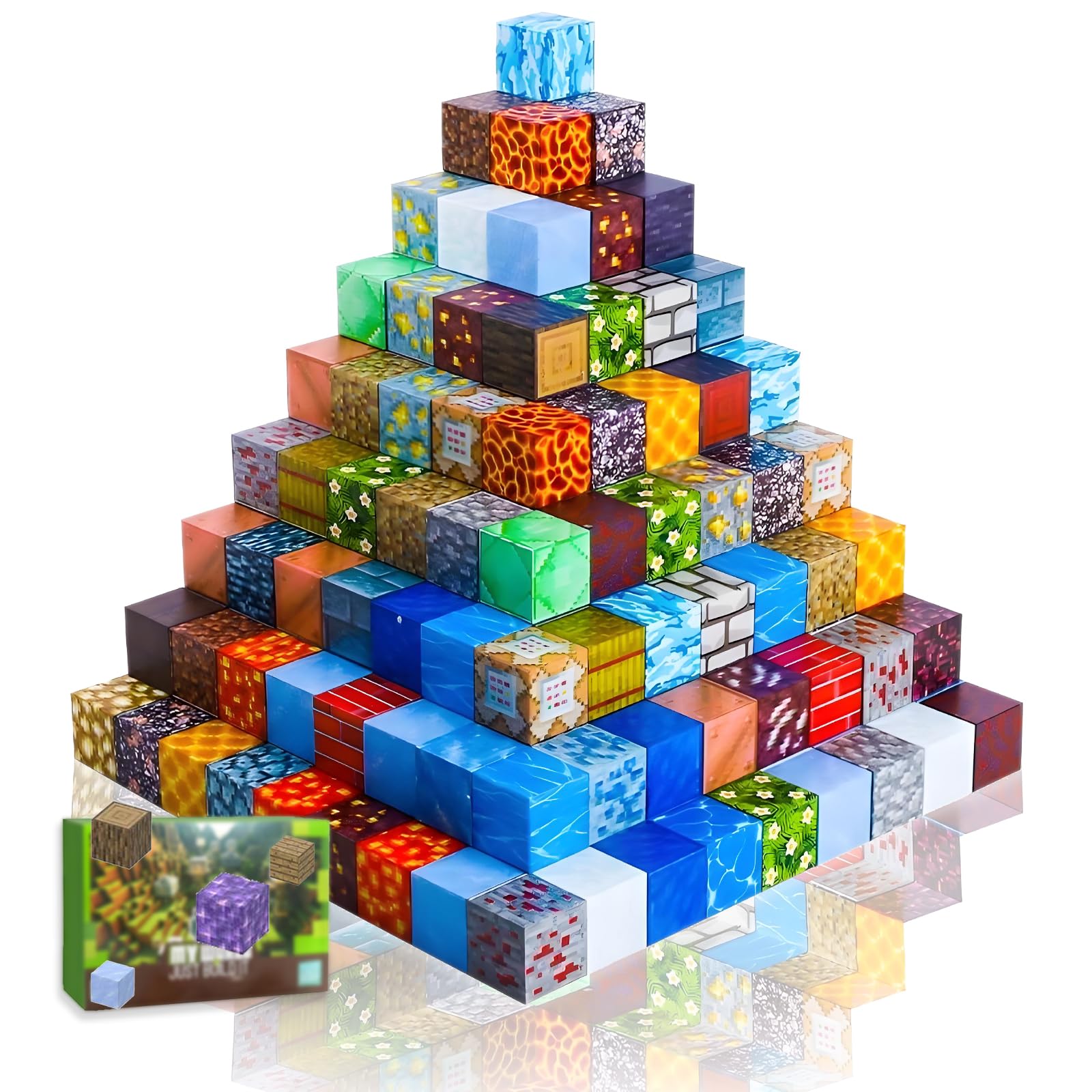 ZESLEY Magnetic Building Blocks 100 Pcs Six-Sided Magnet Educational Toy Kids