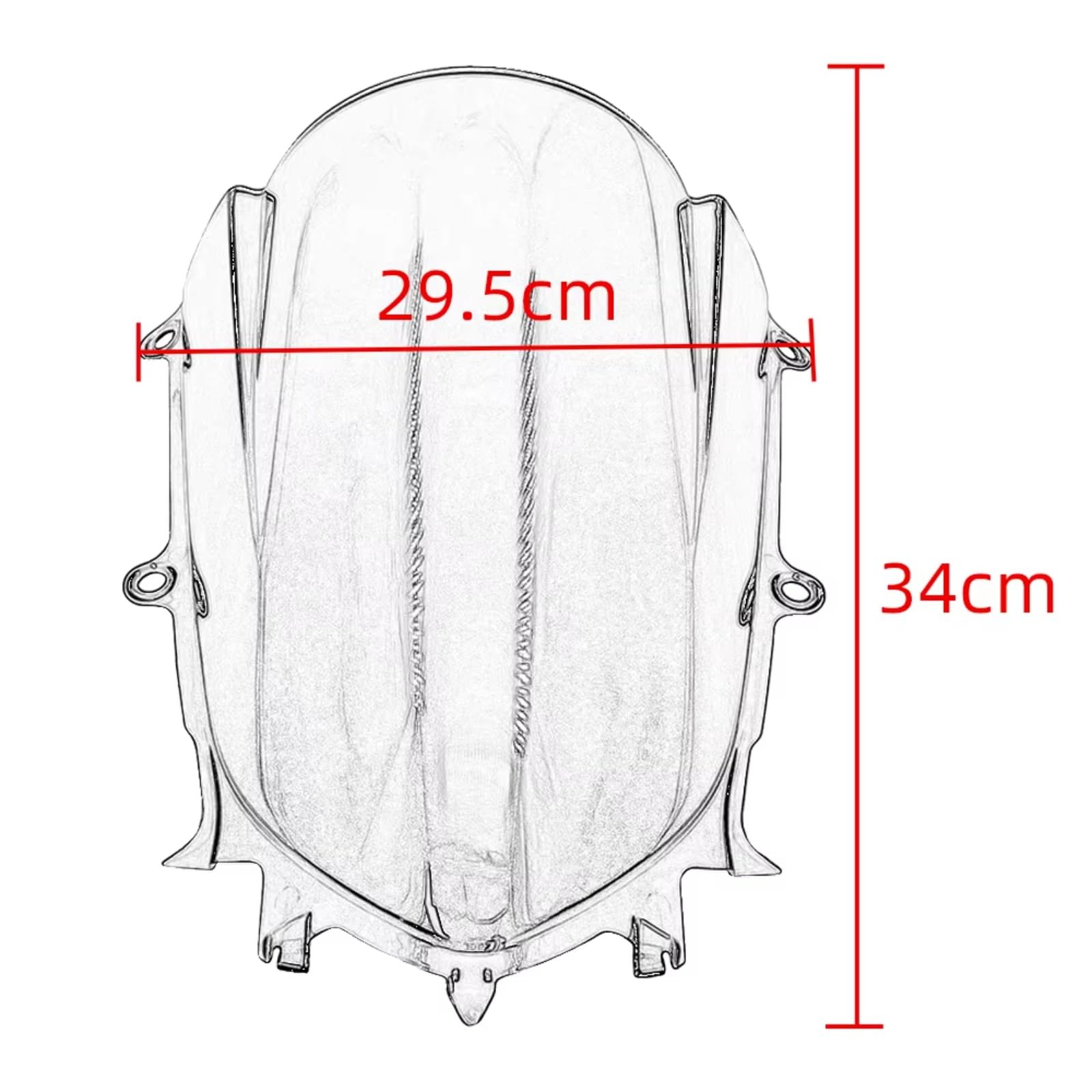 Compatibile Con Yamaha Per YZFR7 2022-2024 Per R6 2017-2024 Deflettore Del Per Vento Parabrezza Fumo Nero Doppia Bolla Spoiler Per