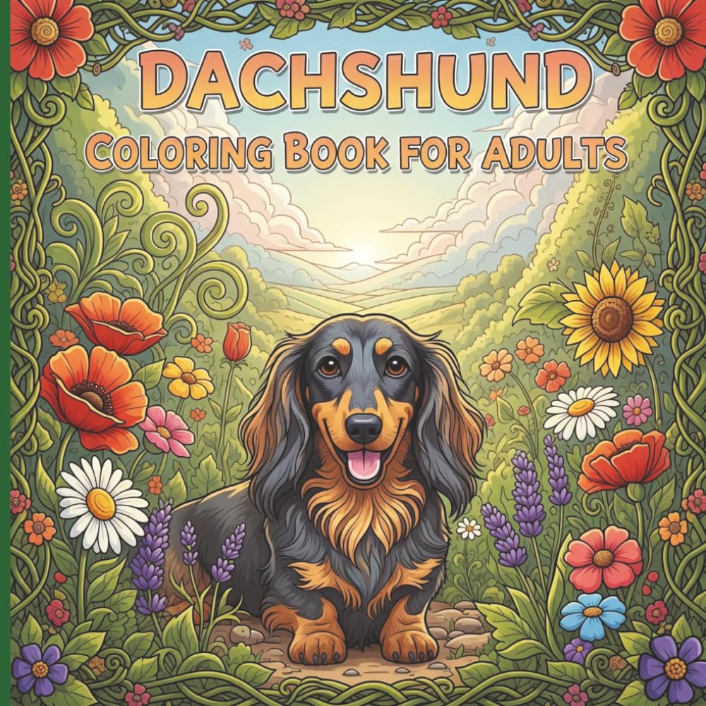 Dachshund Coloring Books for Adults: 60+ 8.5"x 8.5" Advanced Coloring pages | Perfect for Gifts and Stress Relief | For Wiener Dog Lovers