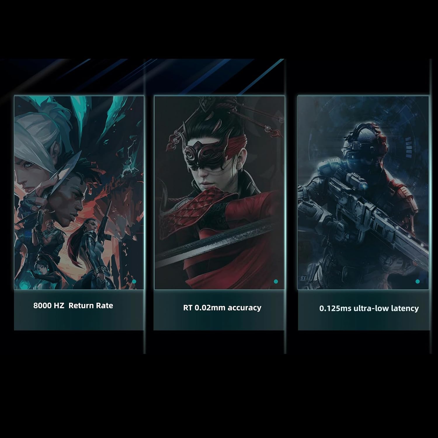 ZUOYA HE33 keyboard performance metrics: 8000 Hz Return Rate, RT 0.02mm accuracy, 0.125ms ultra-low latency