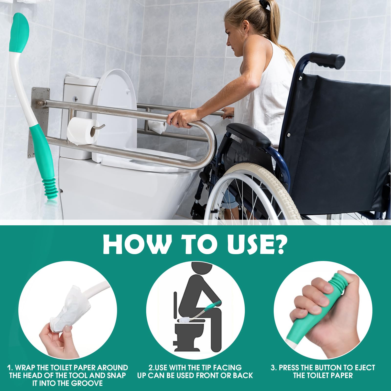 Aiuto WC per pulire i glutei, aiuto per pulire i glutei, aiuto per pulire i glutei